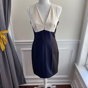 Banana Republic fitted Sloan color block dress, 8P